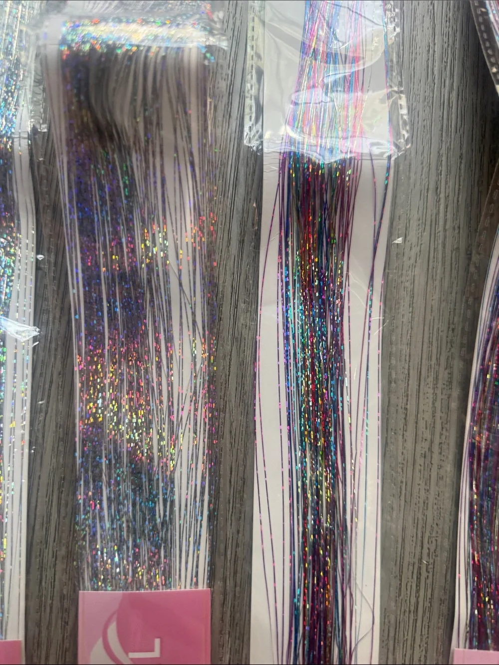 Tinsel Kids Holographic Hair Tinsel - Silver & Iridescent